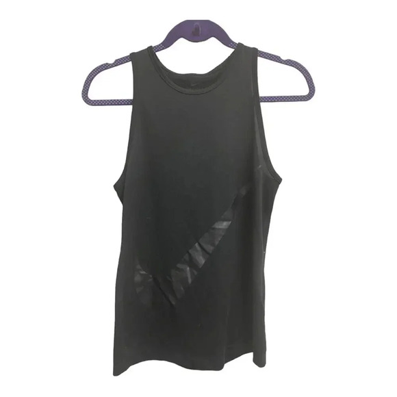 Nike tank top womens black on black swoosh size xs - Picture 1 of 4